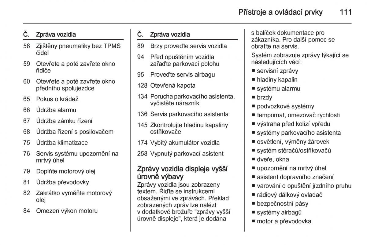 Opel Corsa E navod k obsludze / page 113