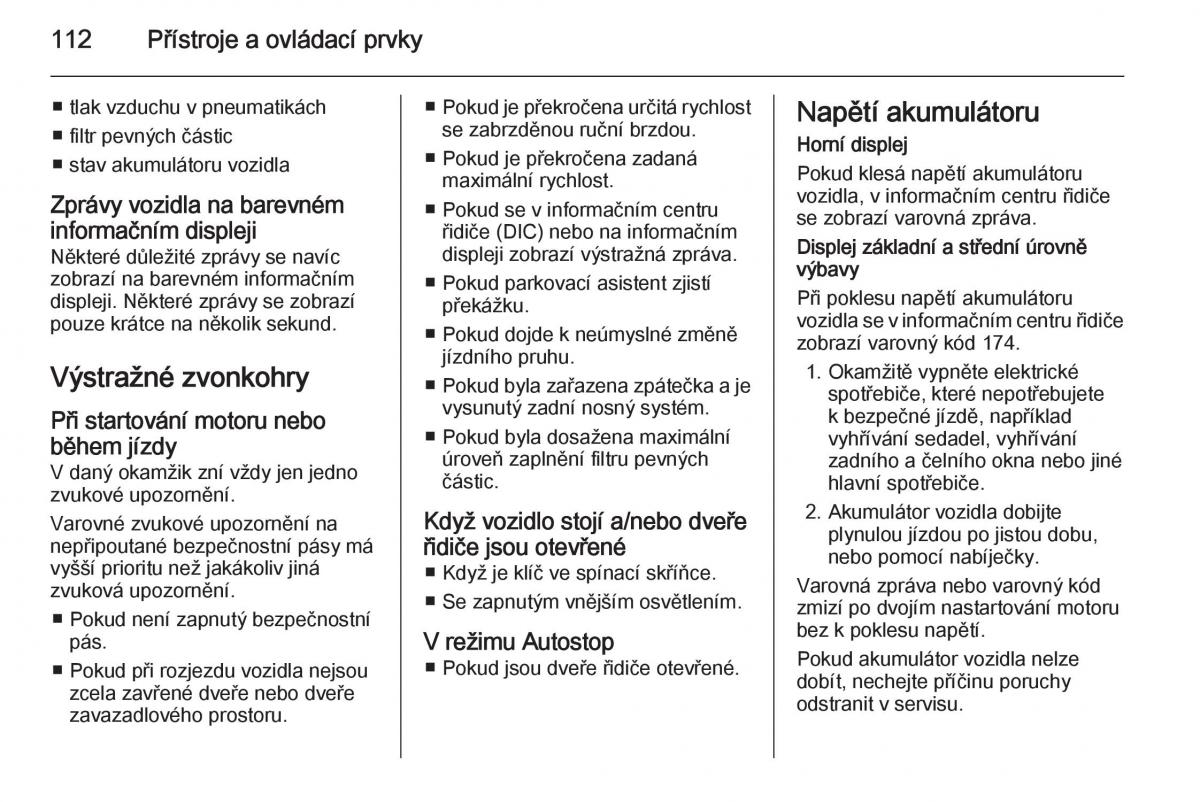 Opel Corsa E navod k obsludze / page 114