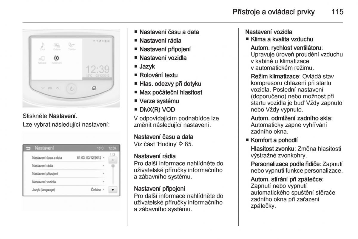 Opel Corsa E navod k obsludze / page 117