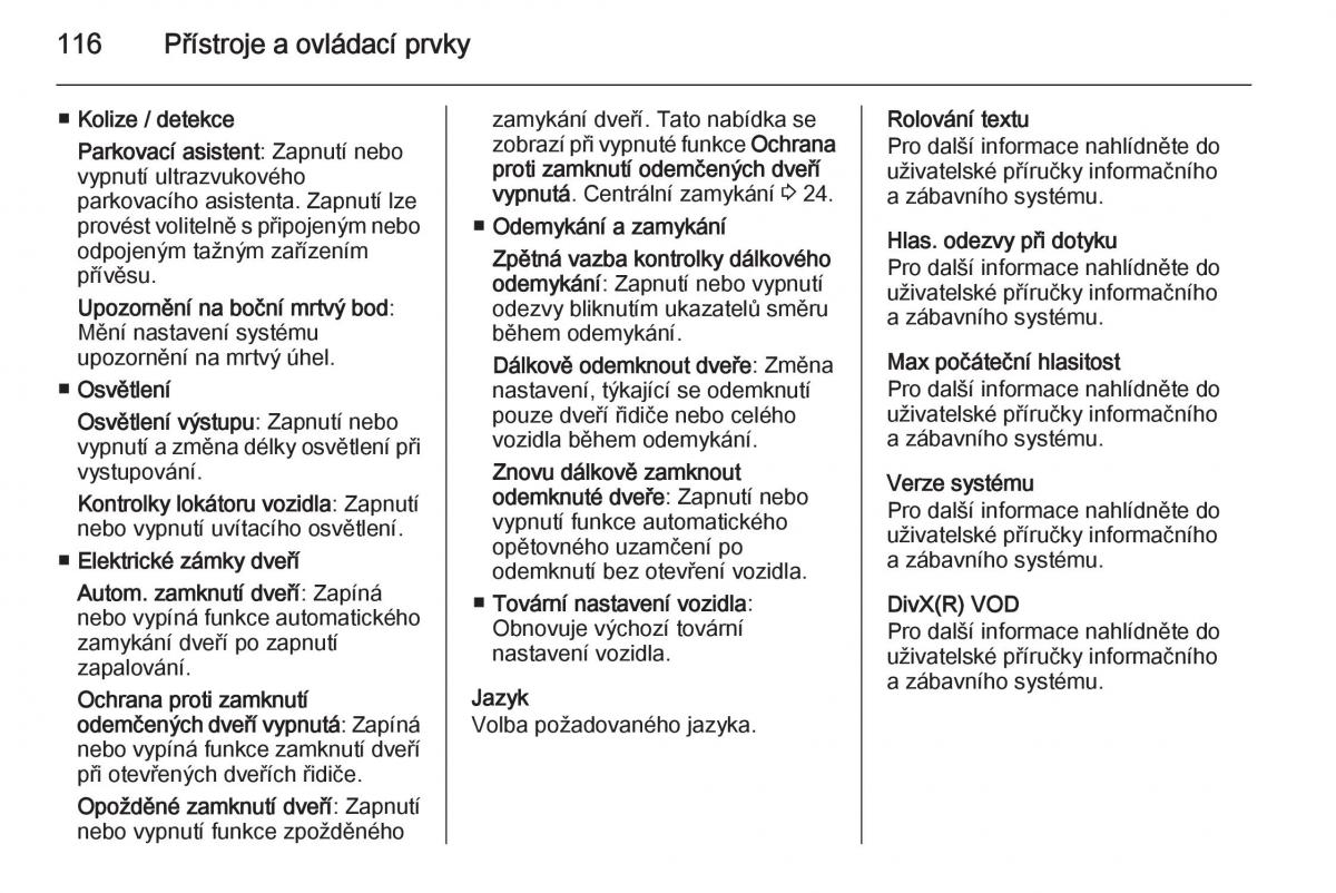 Opel Corsa E navod k obsludze / page 118