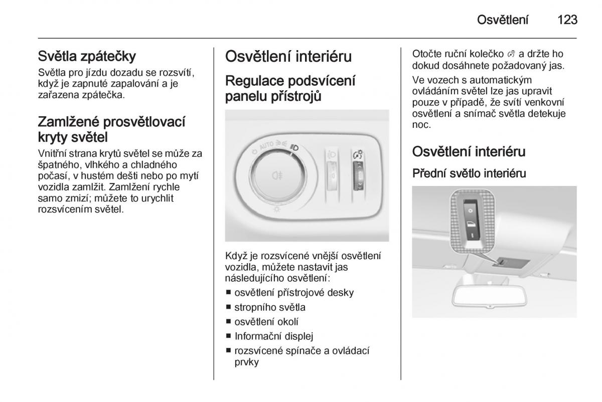 Opel Corsa E navod k obsludze / page 125