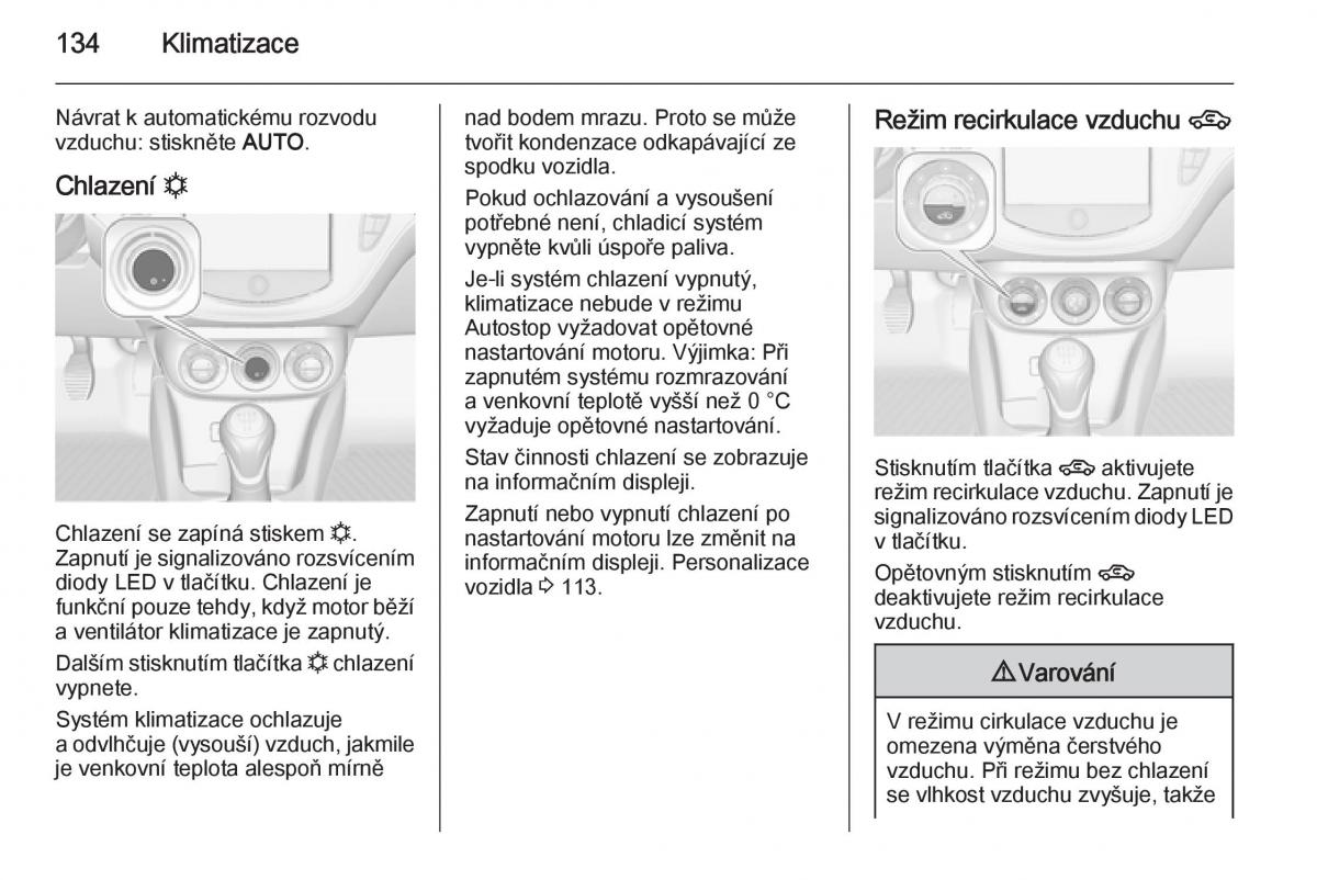 Opel Corsa E navod k obsludze / page 136