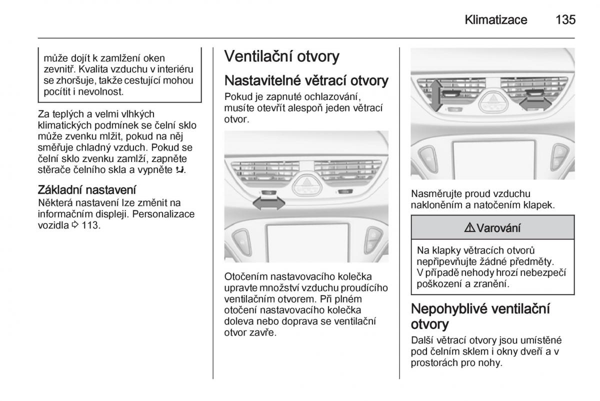 Opel Corsa E navod k obsludze / page 137