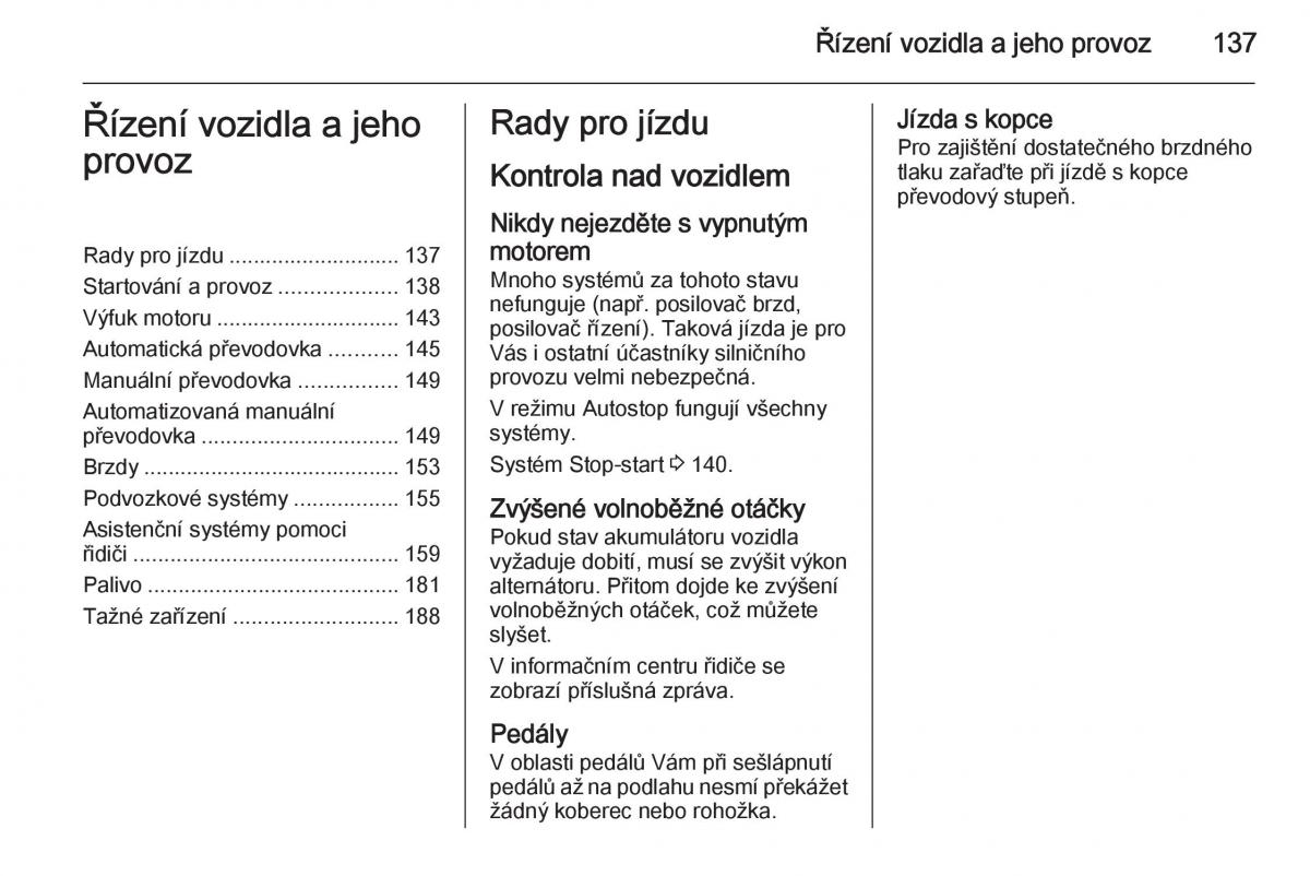 Opel Corsa E navod k obsludze / page 139