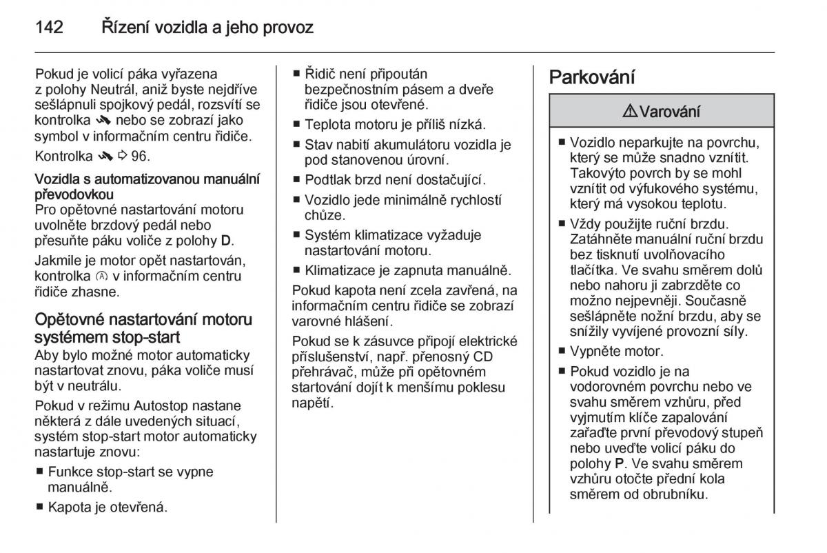 Opel Corsa E navod k obsludze / page 144