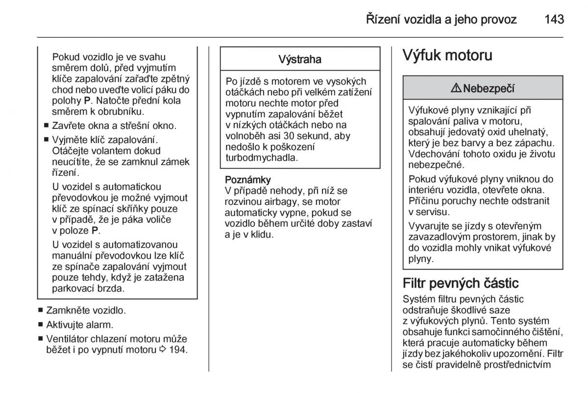 Opel Corsa E navod k obsludze / page 145