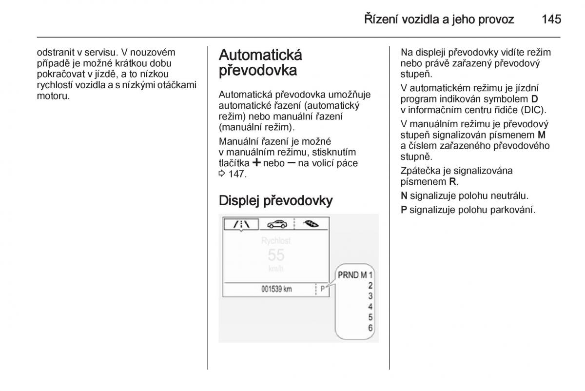 Opel Corsa E navod k obsludze / page 147