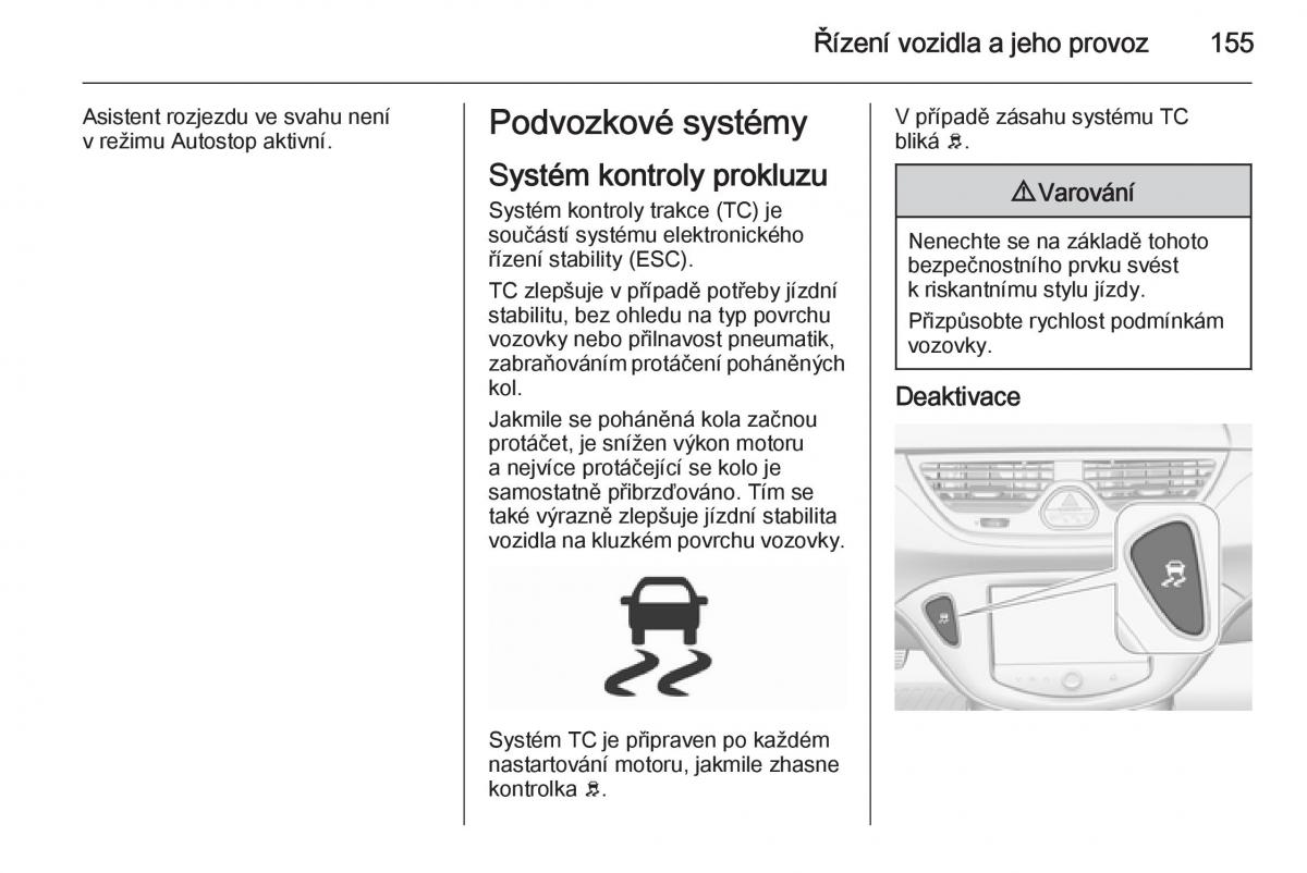 Opel Corsa E navod k obsludze / page 157