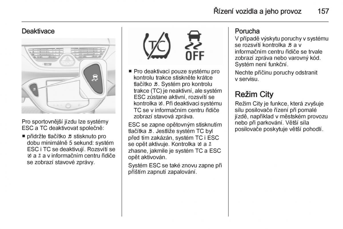 Opel Corsa E navod k obsludze / page 159