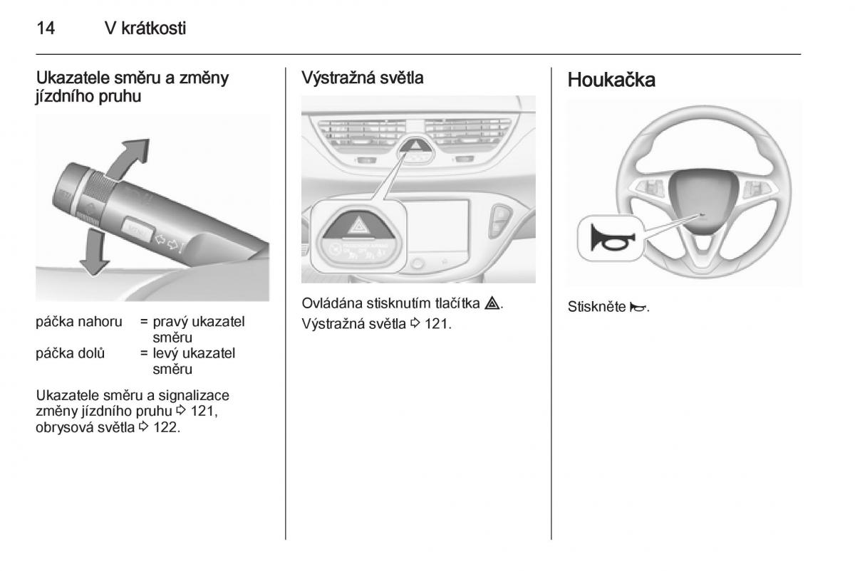 Opel Corsa E navod k obsludze / page 16