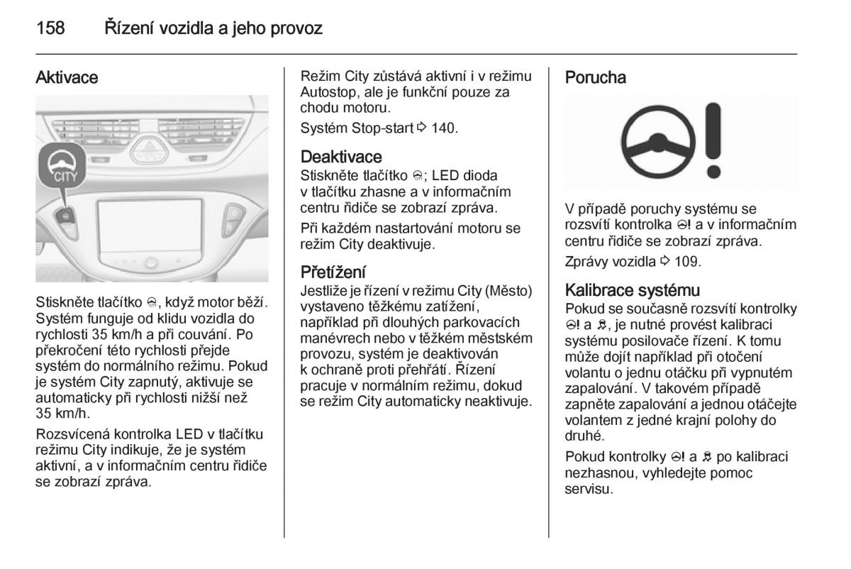 Opel Corsa E navod k obsludze / page 160