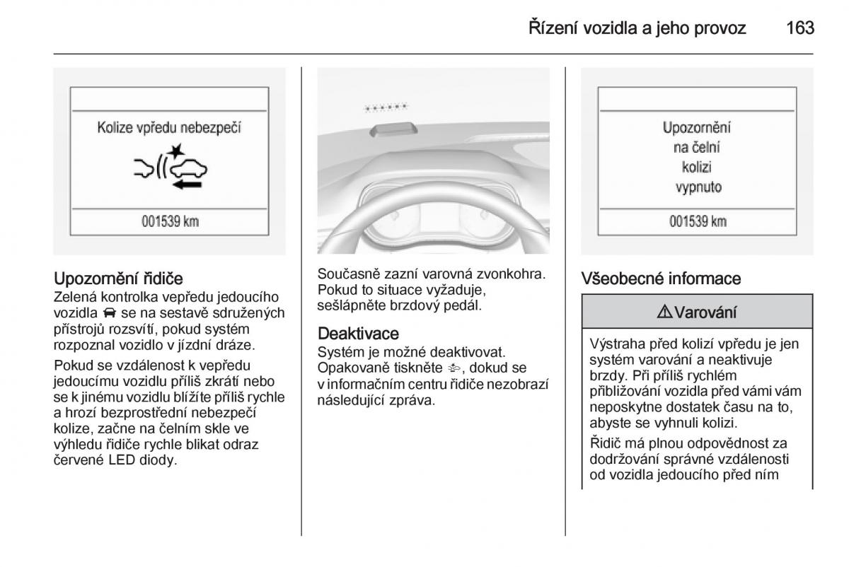 Opel Corsa E navod k obsludze / page 165