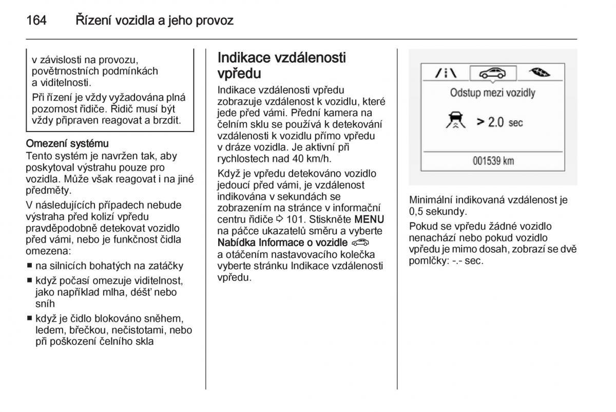 Opel Corsa E navod k obsludze / page 166