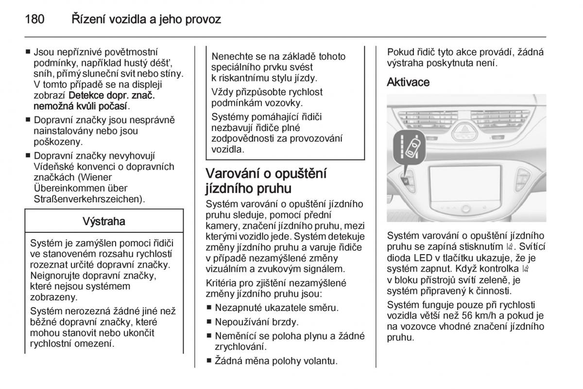 Opel Corsa E navod k obsludze / page 182