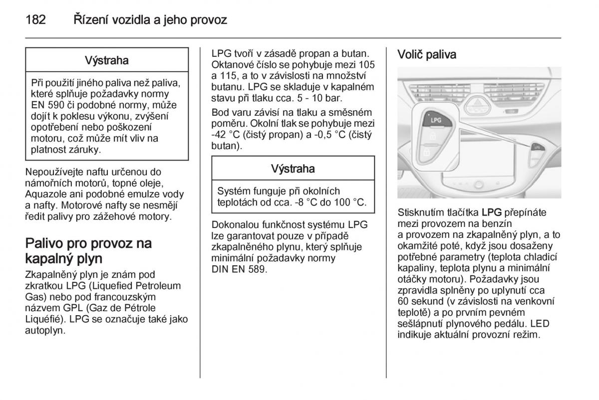 Opel Corsa E navod k obsludze / page 184