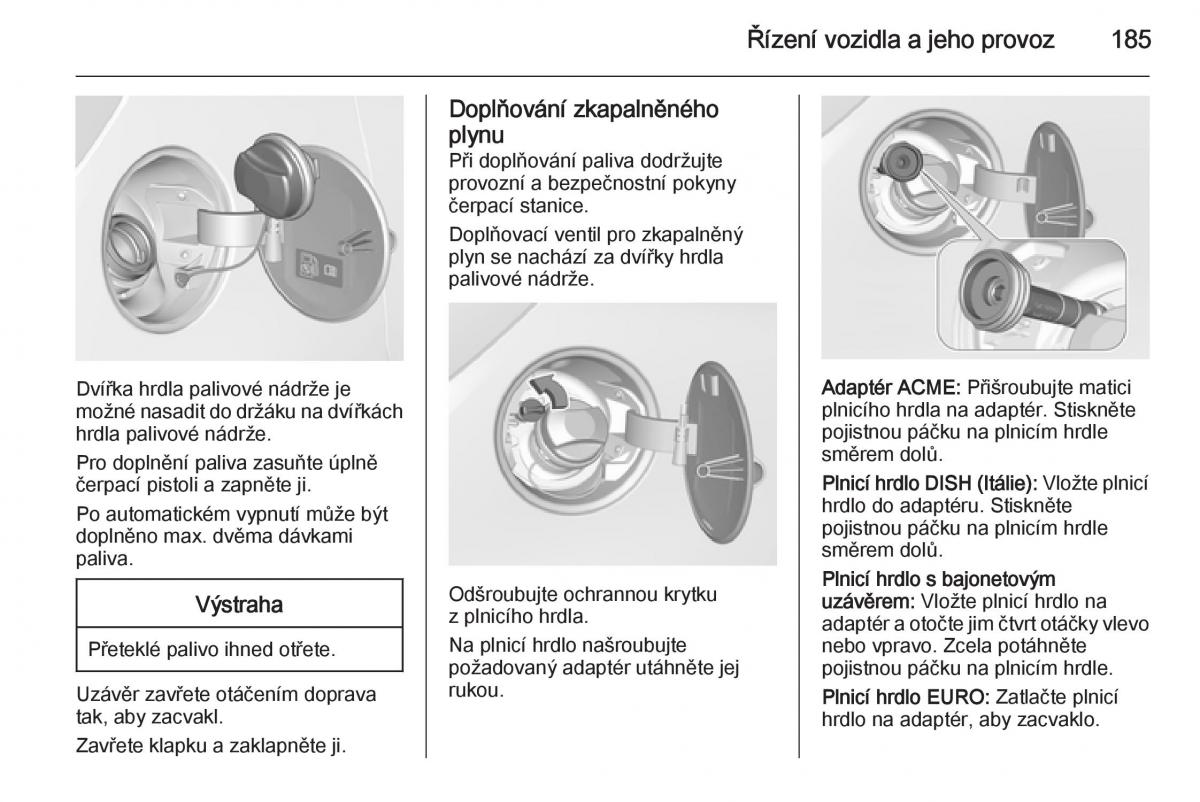 Opel Corsa E navod k obsludze / page 187