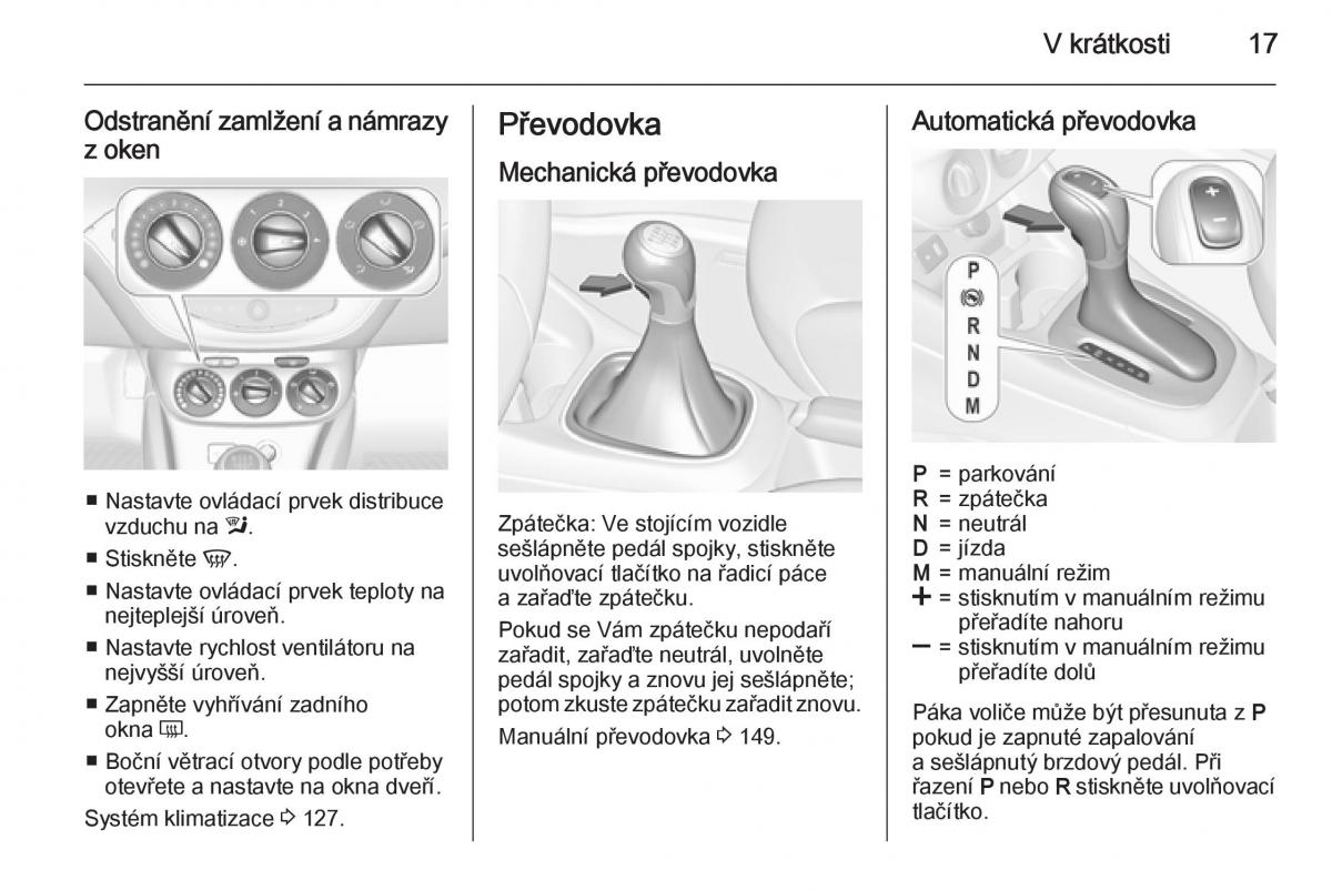 Opel Corsa E navod k obsludze / page 19