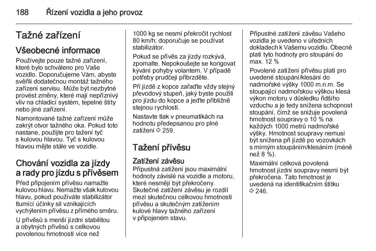 Opel Corsa E navod k obsludze / page 190