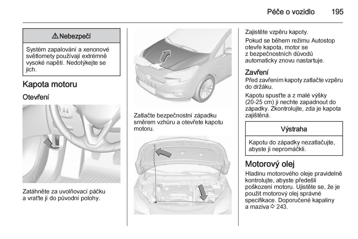 Opel Corsa E navod k obsludze / page 197