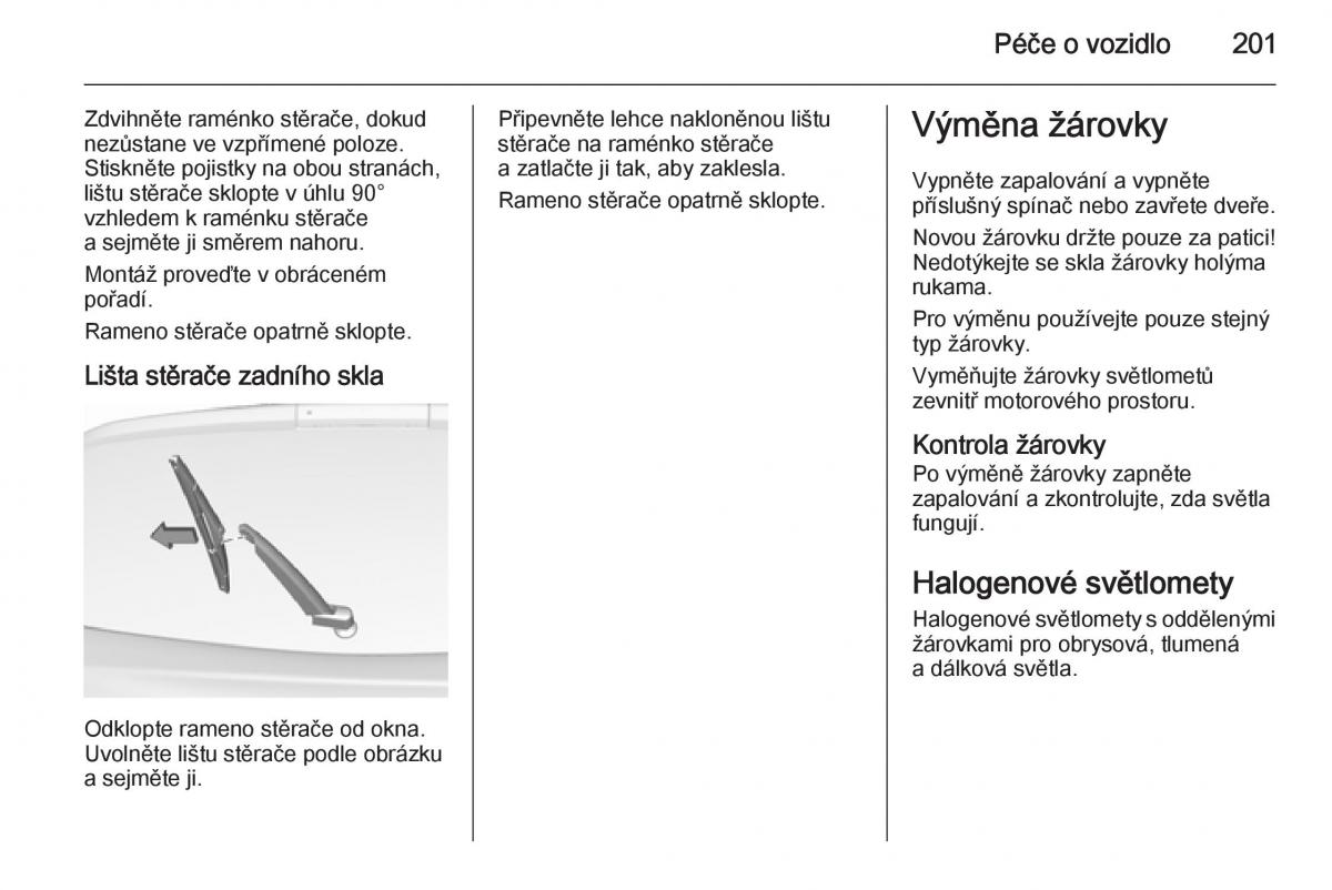 Opel Corsa E navod k obsludze / page 203