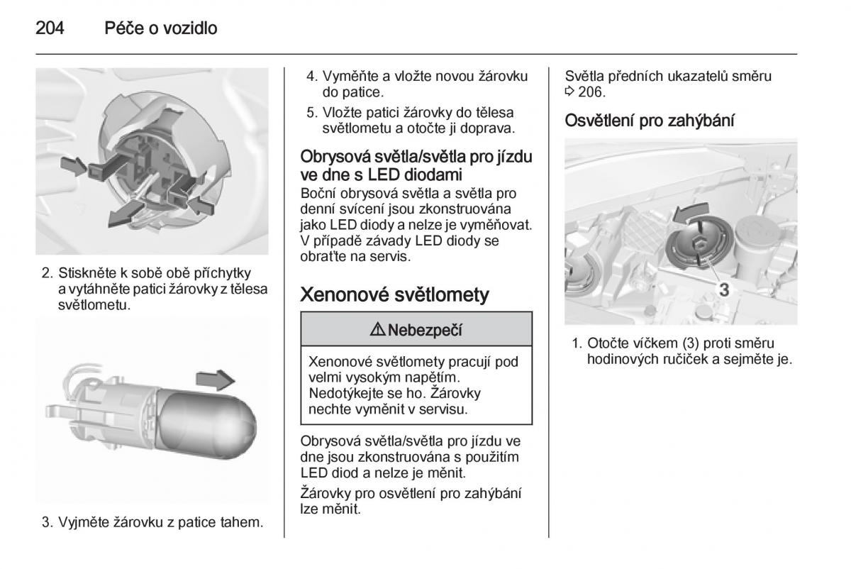 Opel Corsa E navod k obsludze / page 206