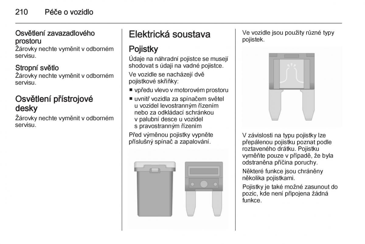 Opel Corsa E navod k obsludze / page 212