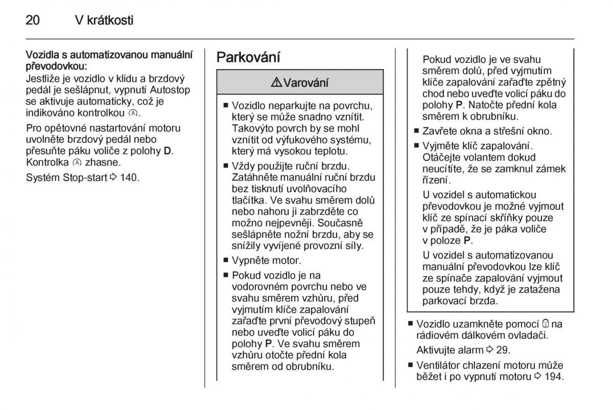 Opel Corsa E navod k obsludze / page 22