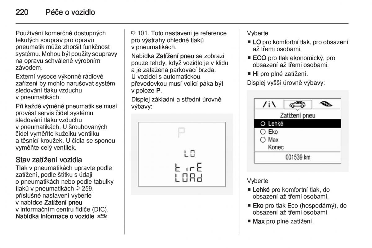 Opel Corsa E navod k obsludze / page 222