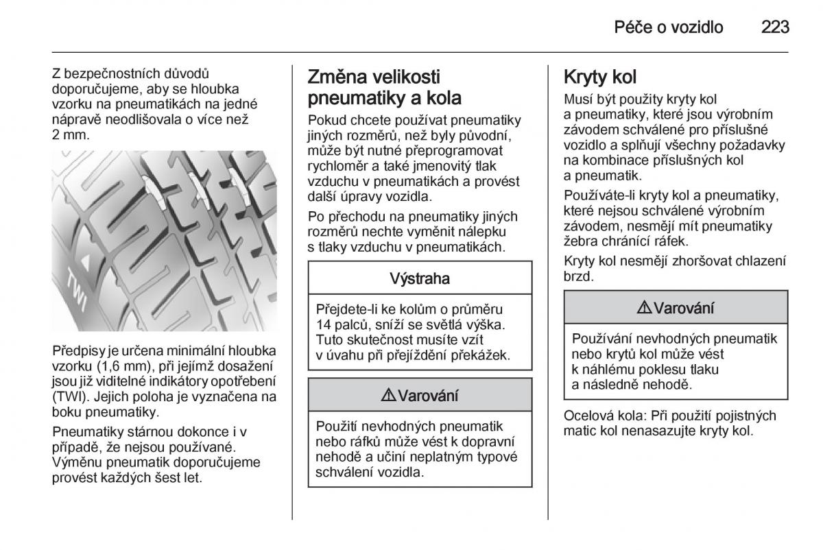 Opel Corsa E navod k obsludze / page 225