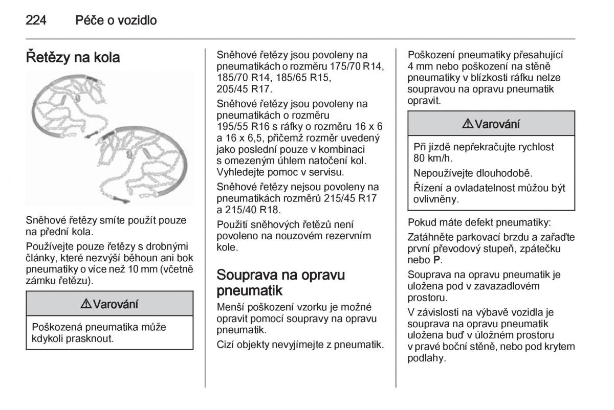 Opel Corsa E navod k obsludze / page 226