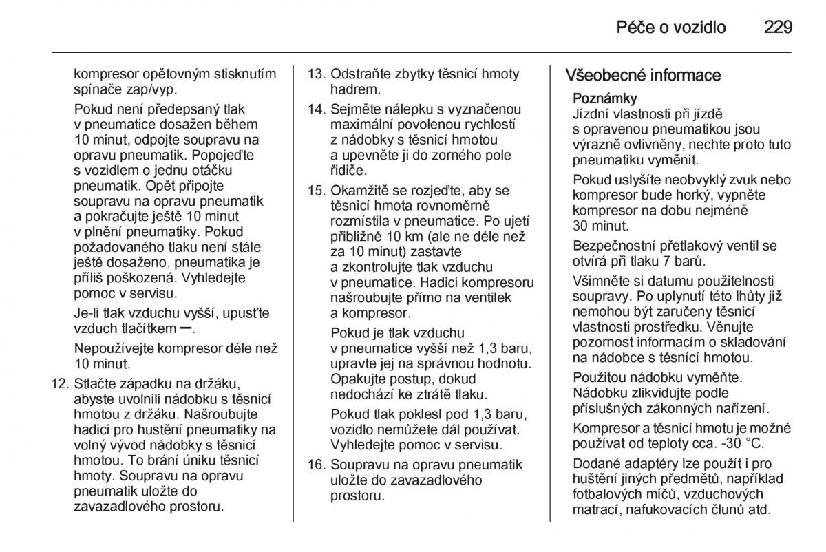 Opel Corsa E navod k obsludze / page 231