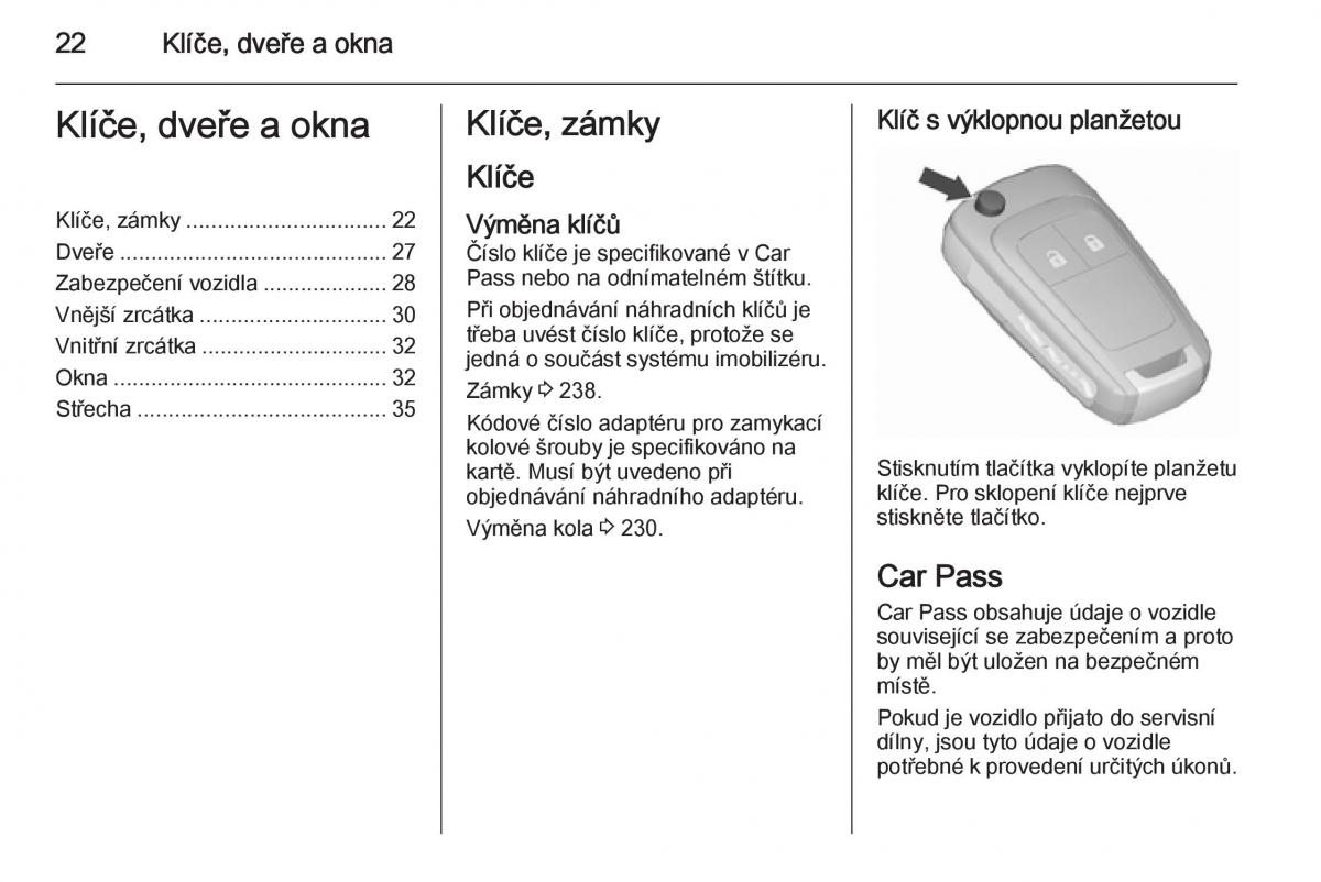 Opel Corsa E navod k obsludze / page 24