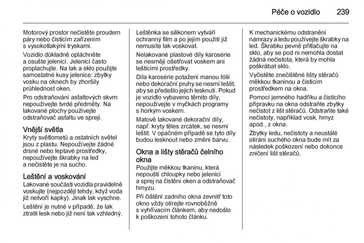 Opel Corsa E navod k obsludze / page 241