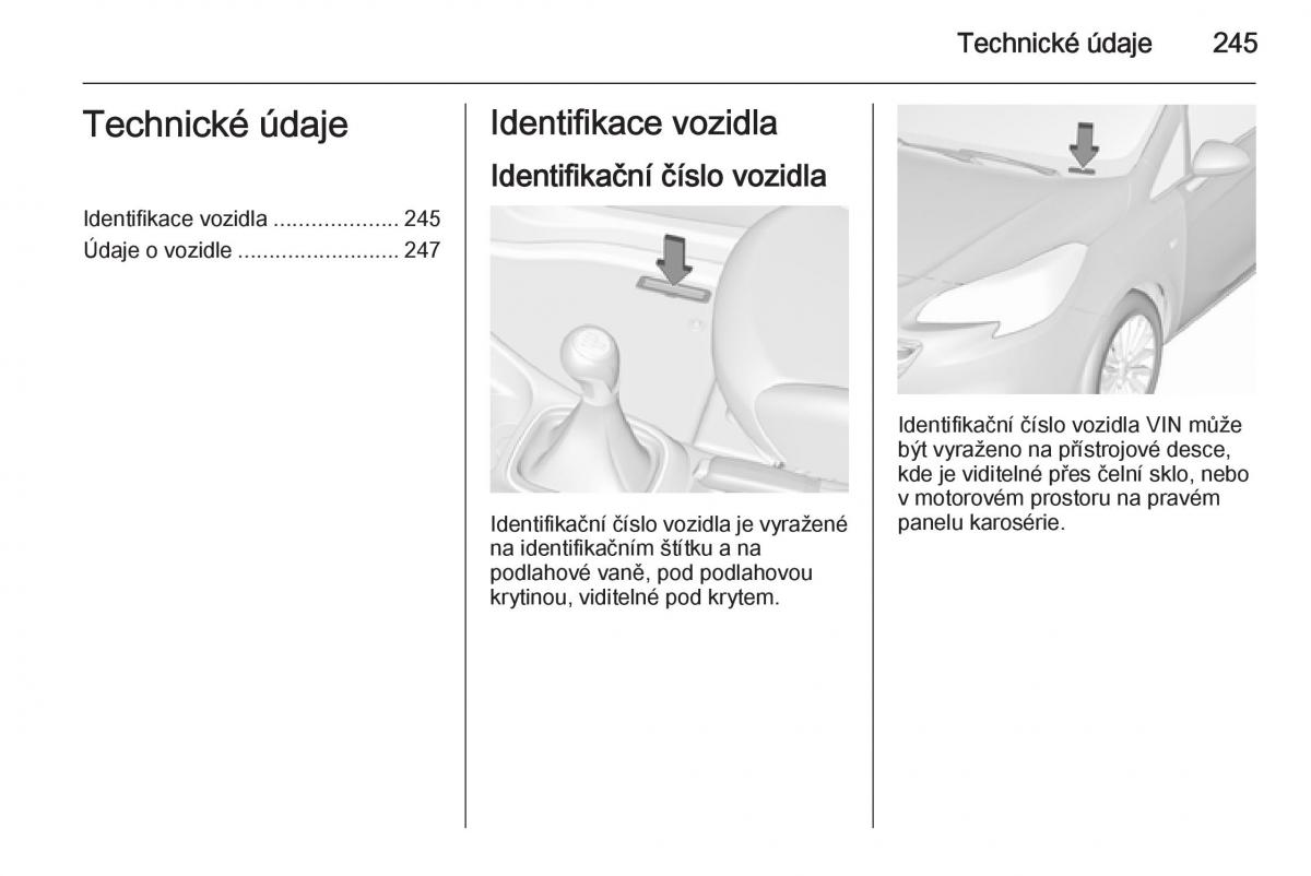 Opel Corsa E navod k obsludze / page 247