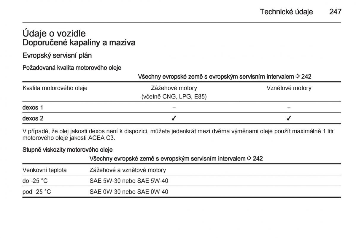 Opel Corsa E navod k obsludze / page 249