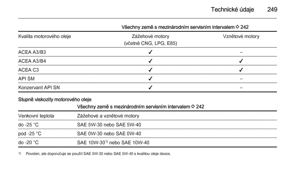 Opel Corsa E navod k obsludze / page 251