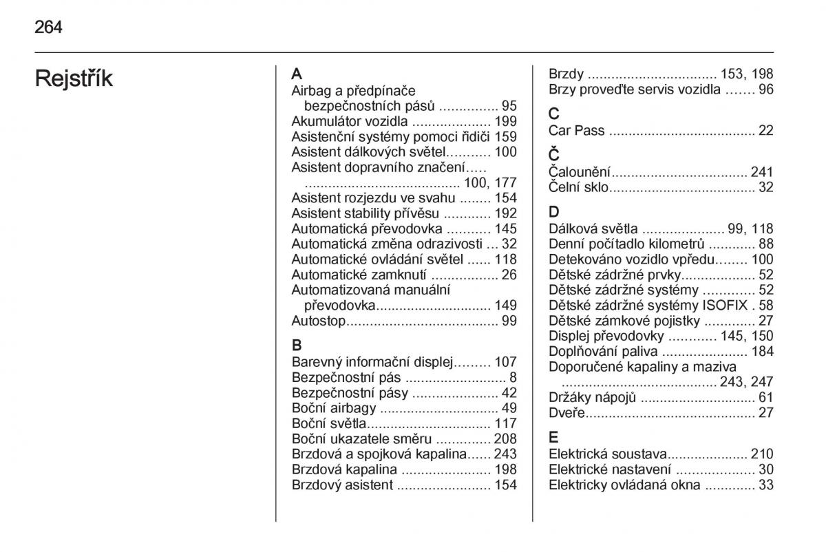 Opel Corsa E navod k obsludze / page 266