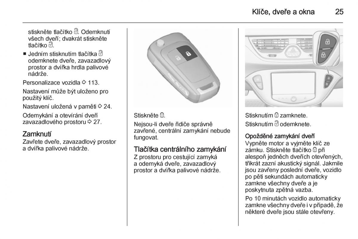 Opel Corsa E navod k obsludze / page 27