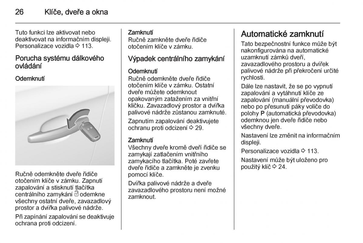 Opel Corsa E navod k obsludze / page 28