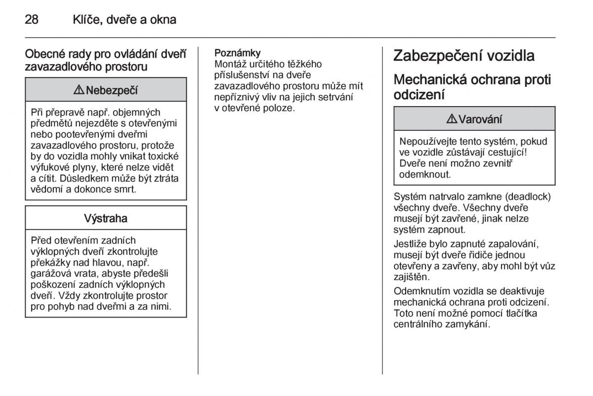 Opel Corsa E navod k obsludze / page 30