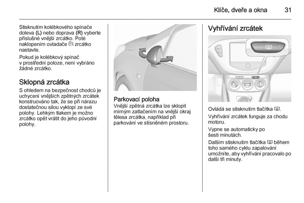 Opel Corsa E navod k obsludze / page 33