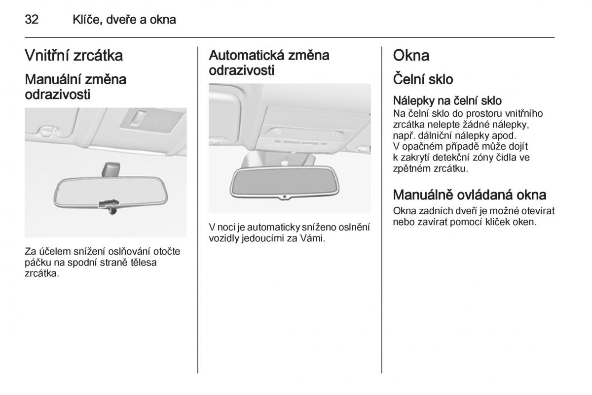 Opel Corsa E navod k obsludze / page 34