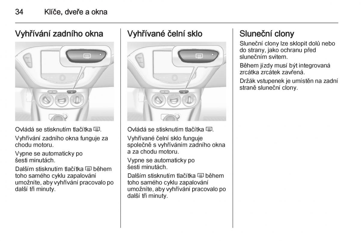 Opel Corsa E navod k obsludze / page 36