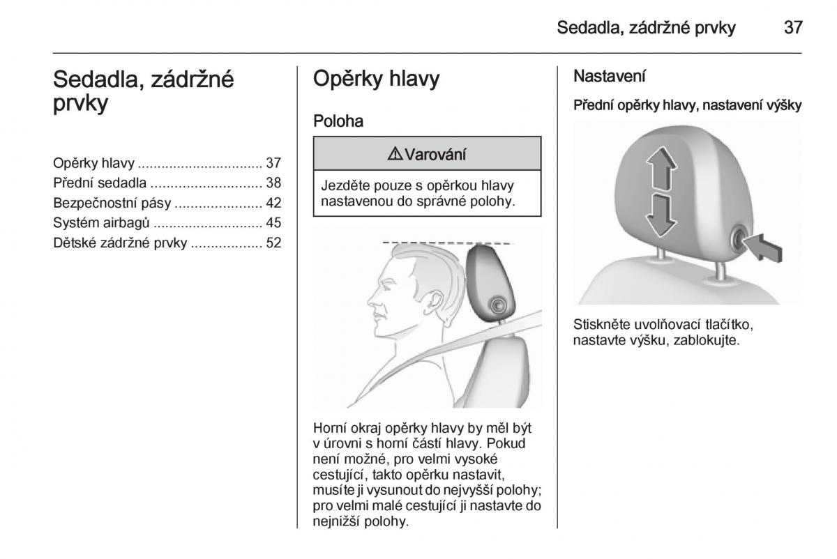 Opel Corsa E navod k obsludze / page 39