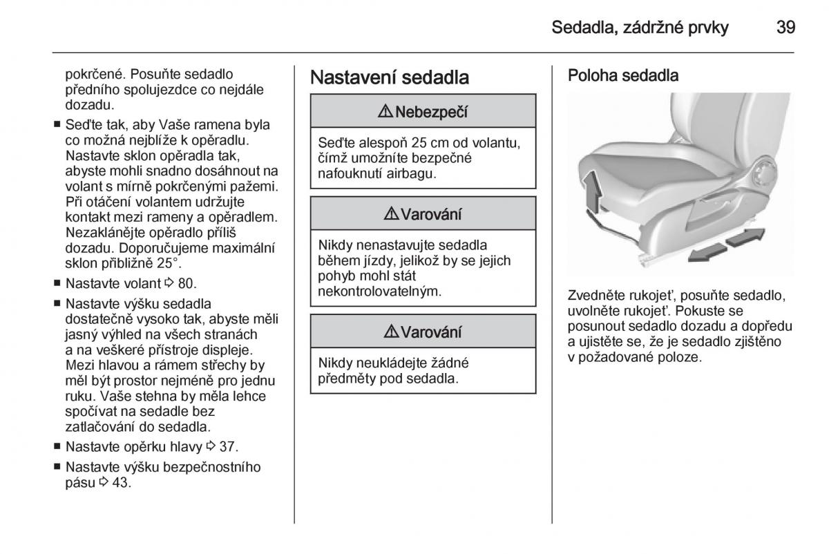 Opel Corsa E navod k obsludze / page 41