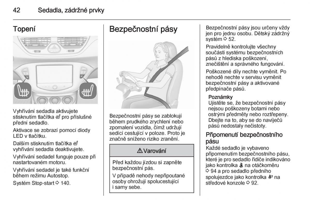 Opel Corsa E navod k obsludze / page 44