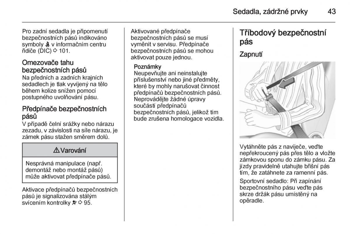 Opel Corsa E navod k obsludze / page 45