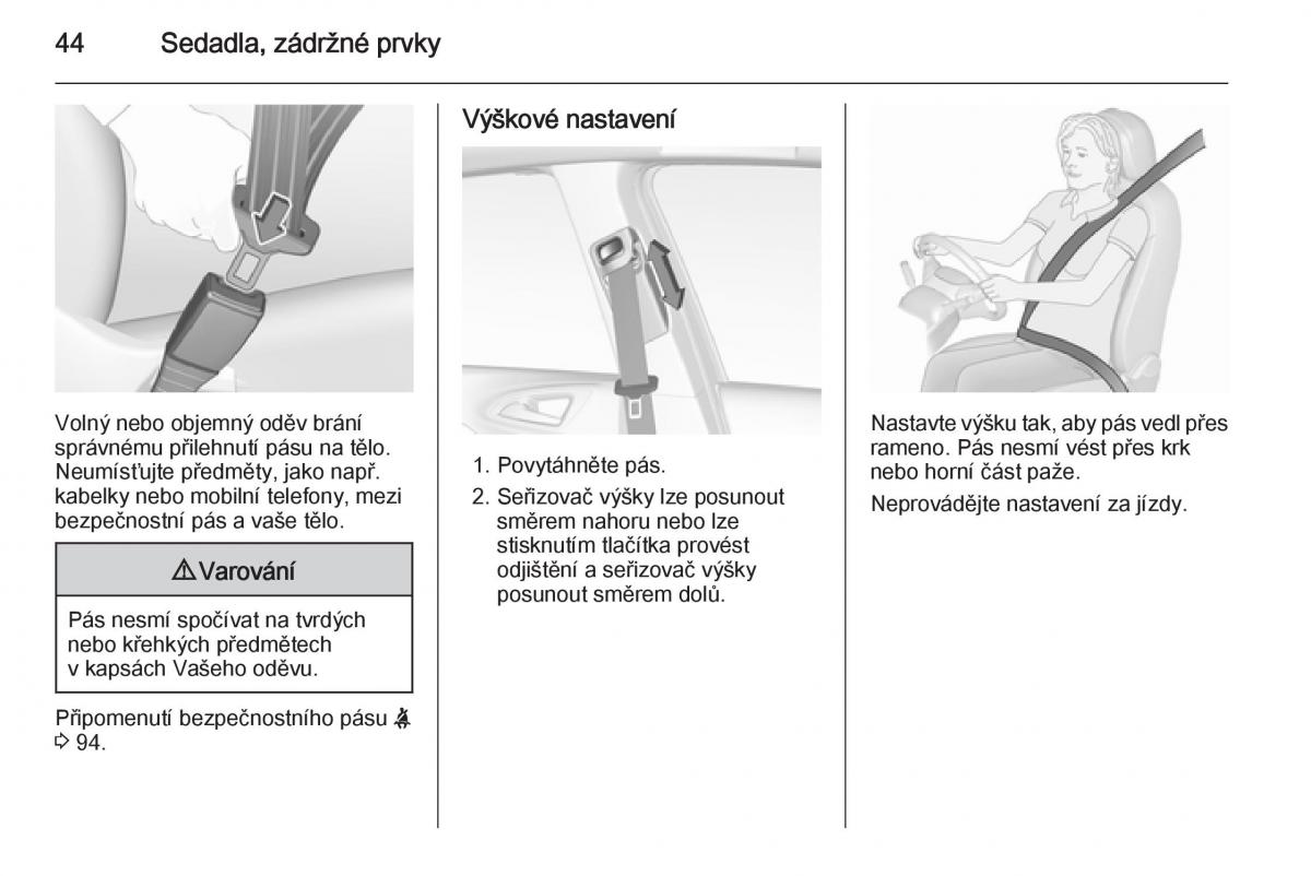 Opel Corsa E navod k obsludze / page 46