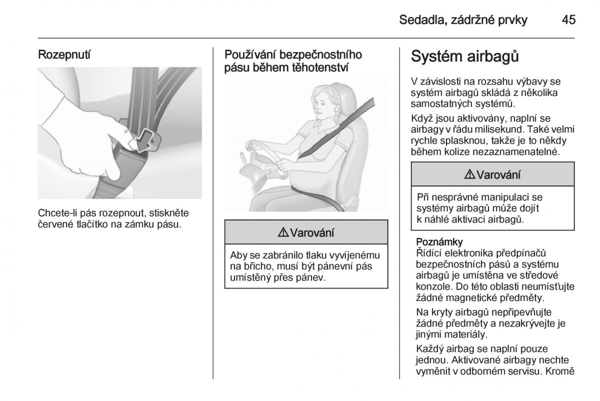 Opel Corsa E navod k obsludze / page 47