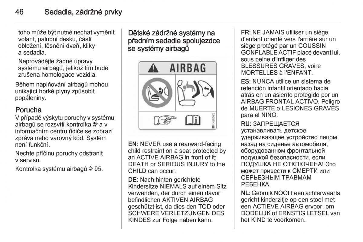 Opel Corsa E navod k obsludze / page 48